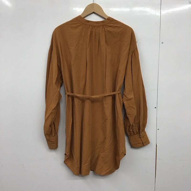 ローリーズファーム LOWRYS FARM シャツ、ブラウス 長袖 FREE 無地 茶 / ブラウン / brown レディース USED 古着 中古 10158538