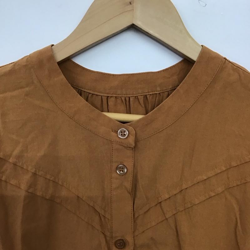 ローリーズファーム LOWRYS FARM シャツ、ブラウス 長袖 FREE 無地 茶 / ブラウン / brown レディース USED 古着 中古 10158538