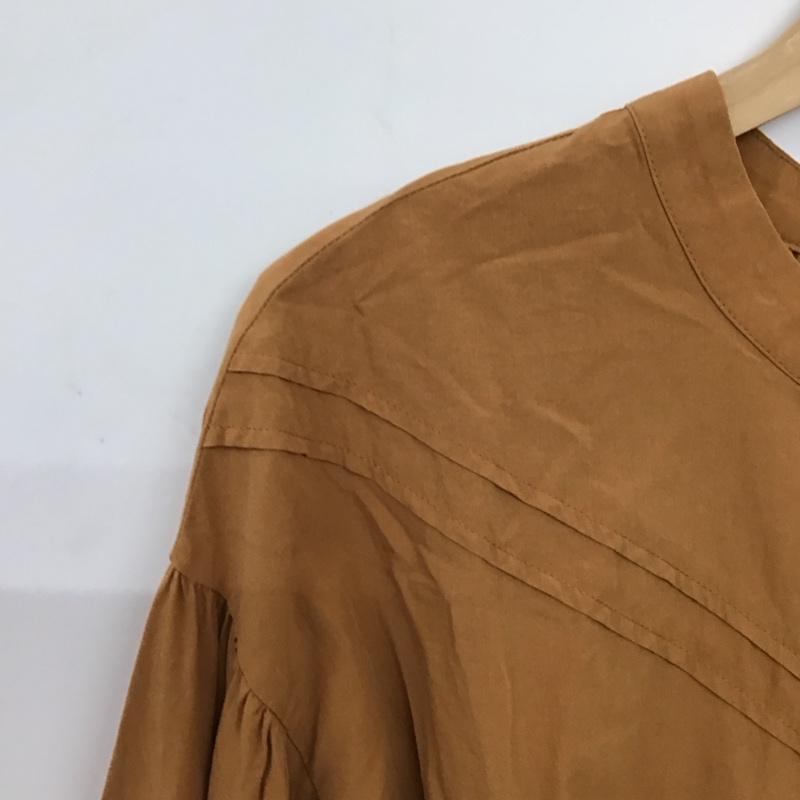 ローリーズファーム LOWRYS FARM シャツ、ブラウス 長袖 FREE 無地 茶 / ブラウン / brown レディース USED 古着 中古 10158538