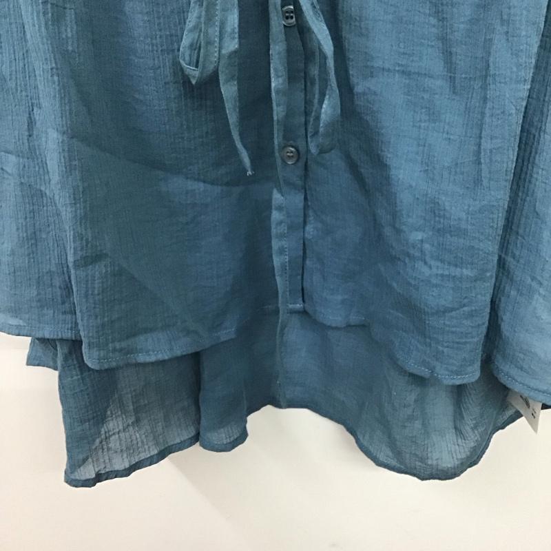ローリーズファーム LOWRYS FARM シャツ、ブラウス 長袖 FREE 無地 青 / ブルー / blue レディース USED 古着 中古 10158539