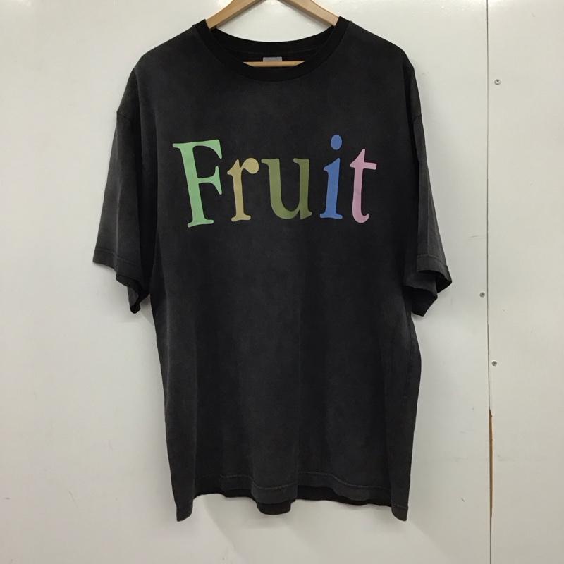 フルーツオブザルーム FRUIT OF THE LOOM Tシャツ 半袖 半袖カットソー プリントTシャツ クルーネックカットソー XL プリント ダークグレー / ダークグレー / メンズ USED 古着 中古 10158543