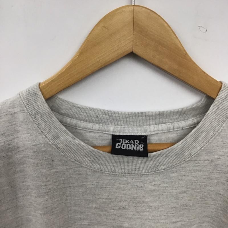 ヘッドグーニー HEADGOONIE Tシャツ 半袖 半袖カットソー プリントTシャツ クルーネックカットソー XL ロゴ、文字 灰 / グレー / gray メンズ USED 古着 中古 10158545