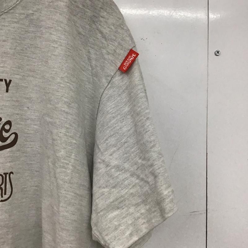 ヘッドグーニー HEADGOONIE Tシャツ 半袖 半袖カットソー プリントTシャツ クルーネックカットソー XL ロゴ、文字 灰 / グレー / gray メンズ USED 古着 中古 10158545