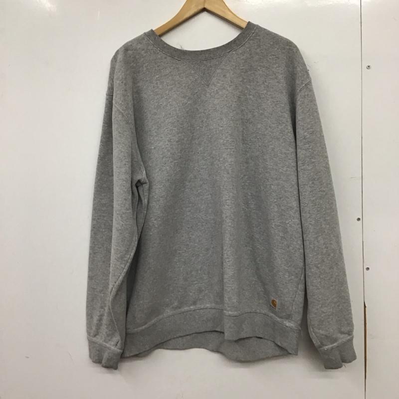 カーハート Carhartt トレーナー 長袖 長袖トレーナー スウェット クルーネック プルオーバー L 無地 灰 / グレー / gray メンズ USED 古着 中古 10158546