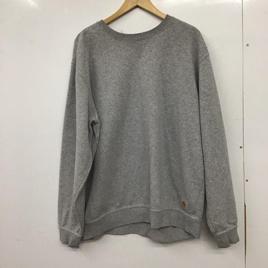 カーハート Carhartt トレーナー 長袖 長袖トレーナー スウェット クルーネック プルオーバー L 無地 灰 / グレー / gray メンズ USED 古着 中古 10158546