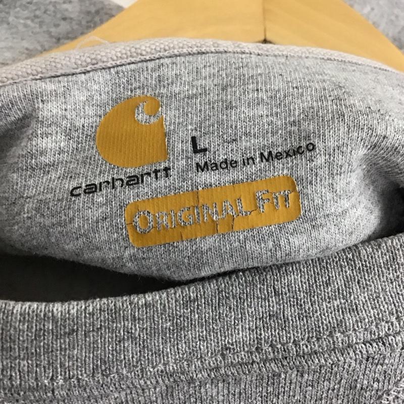 カーハート Carhartt トレーナー 長袖 長袖トレーナー スウェット クルーネック プルオーバー L 無地 灰 / グレー / gray メンズ USED 古着 中古 10158546