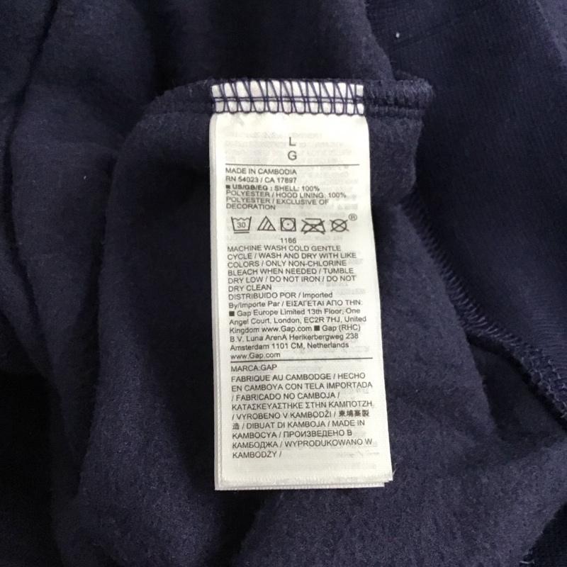 ギャップ GAP パーカー 長袖 長袖パーカー プルオーバーパーカー スウェット L ロゴ、文字 紺 / ネイビー / navy メンズ USED 古着 中古 10158553