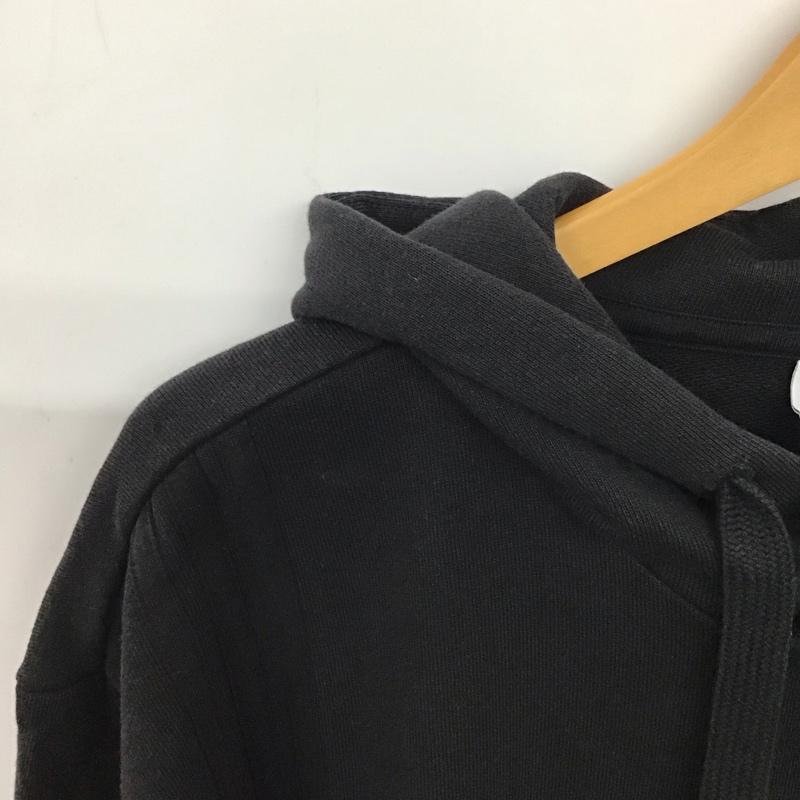 アディダス adidas パーカー 長袖 長袖パーカー プルオーバーパーカー スウェット ロゴ、文字 黒 / ブラック / black メンズ USED 古着 中古 10158554