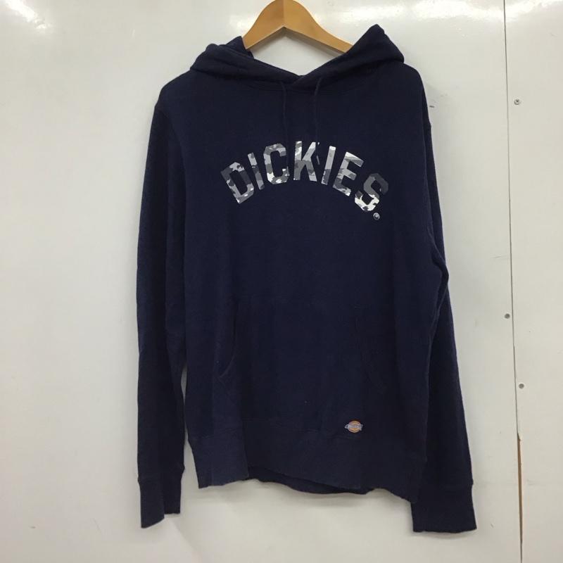 ディッキーズ Dickies パーカー 長袖 長袖パーカー プルオーバーパーカー スウェット L ロゴ、文字 紺 / ネイビー / navy メンズ USED 古着 中古 10158559