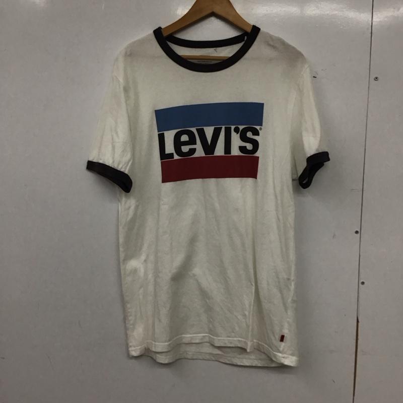 リーバイス Levi s Tシャツ 半袖 半袖カットソー プリントTシャツ クルーネックカットソー M ロゴ、文字 白 / ホワイト / white メンズ USED 古着 中古 10158561