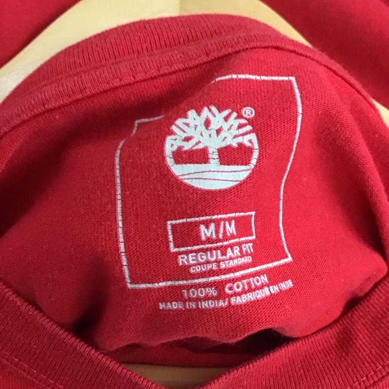 ティンバーランド Timberland Tシャツ 半袖 半袖カットソー プリントTシャツ クルーネックカットソー M プリント 赤 / レッド / red メンズ USED 古着 中古 10158563