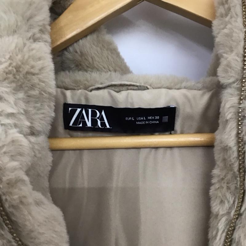 ザラ ZARA ジャケット、上着 ジャンパー、ブルゾン L 無地 ベージュ / ベージュ / beige レディース USED 古着 中古 10158583