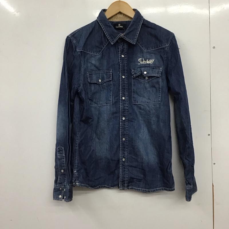 サブサエティ Subciety シャツ、ブラウス 長袖 長袖シャツ 刺繍シャツ カラーシャツ M 刺繍 インディゴ / インディゴ / Indigo メンズ USED 古着 中古 10158590