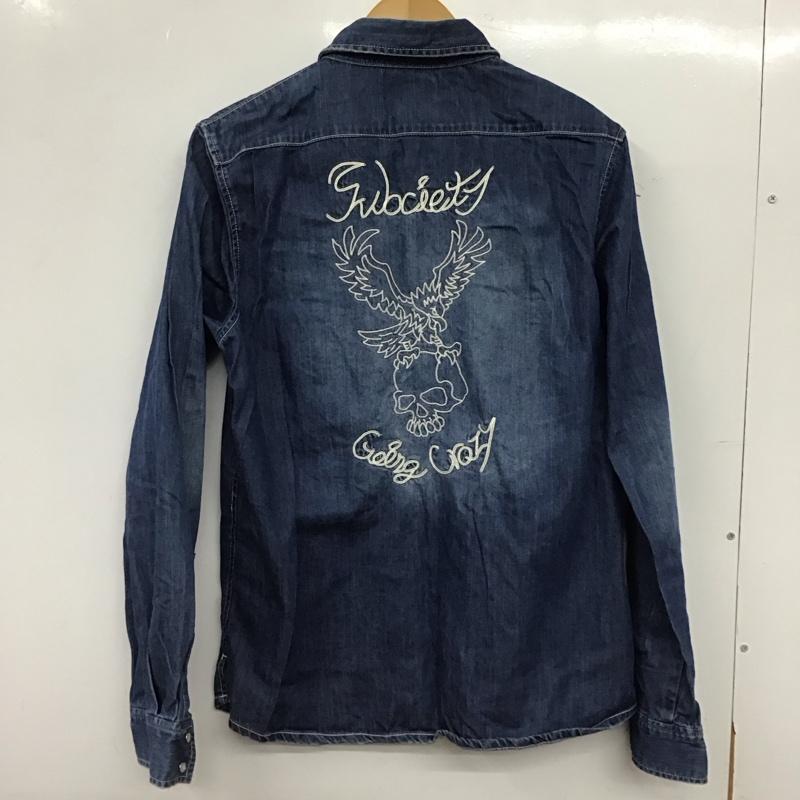 サブサエティ Subciety シャツ、ブラウス 長袖 長袖シャツ 刺繍シャツ カラーシャツ M 刺繍 インディゴ / インディゴ / Indigo メンズ USED 古着 中古 10158590