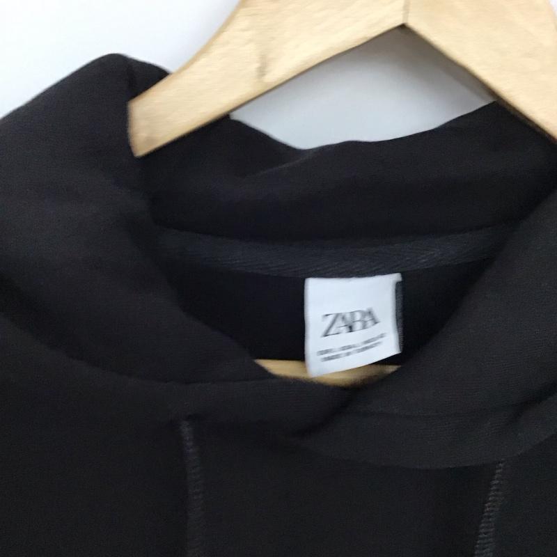 ザラ ZARA パーカー 長袖 長袖パーカー プルオーバーパーカー スウェット L 無地 黒 / ブラック / black メンズ USED 古着 中古 10158599