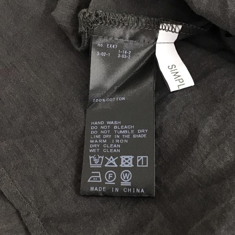 シンプリシテェ Simplicite シャツ、ブラウス 長袖 無地 黒 / ブラック / black レディース USED 古着 中古 10158600