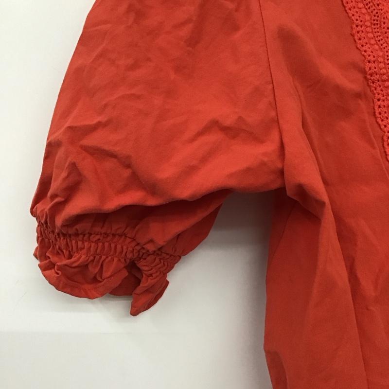 フリークスストア FREAK S STORE シャツ、ブラウス 半袖 半袖シャツ フロントボタン ノーカラーシャツ FREE  赤 / レッド / red レディース USED 古着 中古 10158608