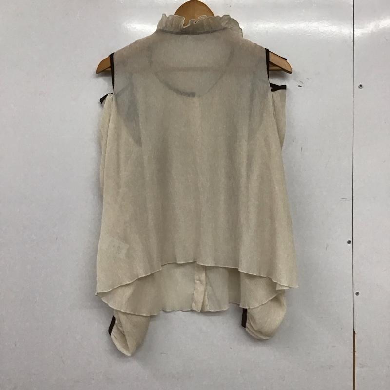 ナイスクラップ NICE CLAUP シャツ、ブラウス 長袖 長袖シャツ オフショルダー フロントボタン 無地 オフホワイト / オフホワイト / レディース USED 古着 中古 10158609