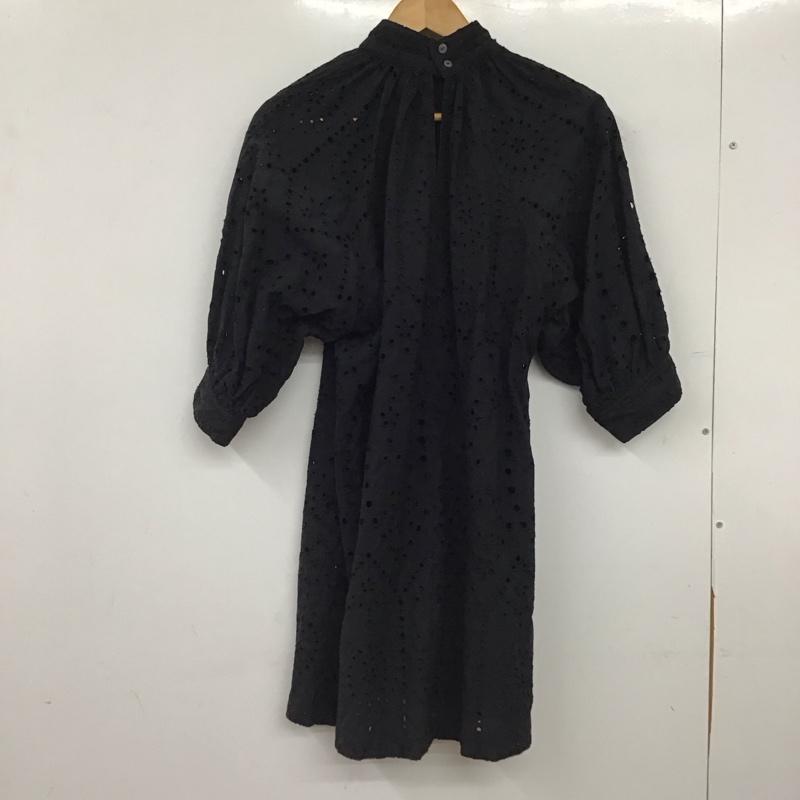 スライ SLY カットソー 半袖 030esz30-6440 STANDGATHERCOTTONLACEチュニック FREE 総柄 紺 / ネイビー / navy レディース USED 古着 中古 10158610