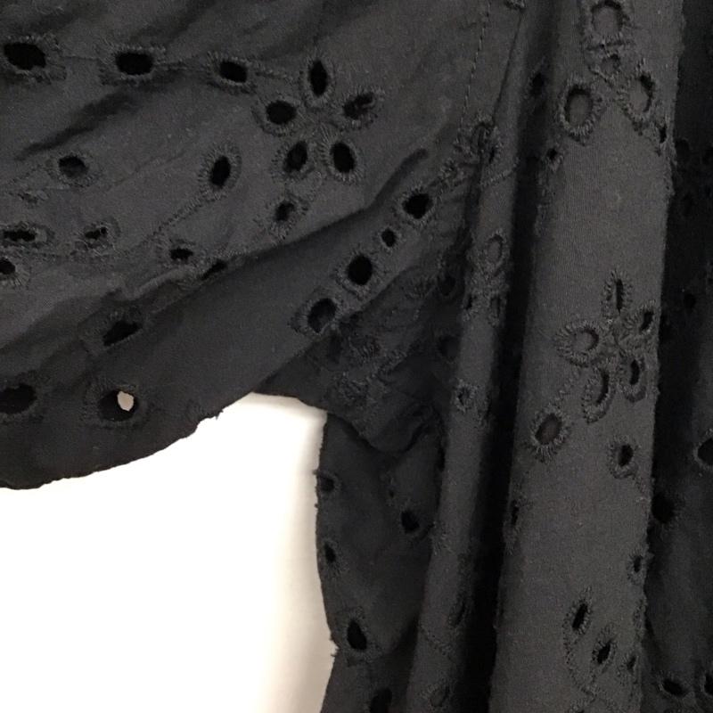 スライ SLY カットソー 半袖 030esz30-6440 STANDGATHERCOTTONLACEチュニック FREE 総柄 紺 / ネイビー / navy レディース USED 古着 中古 10158610