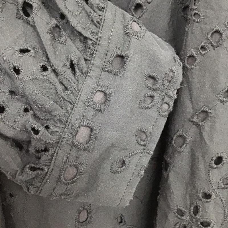 スライ SLY カットソー 半袖 030esz30-6440 STANDGATHERCOTTONLACEチュニック FREE 総柄 紺 / ネイビー / navy レディース USED 古着 中古 10158610