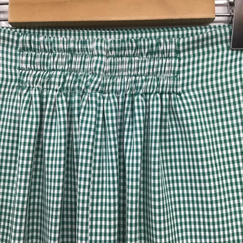 ナイスクラップ NICE CLAUP スカート ロングスカート ロングスカート タイトスカート スリット M チェック 白 / ホワイト / white X 緑 / グリーン / green レディース USED 古着 中古 10158619
