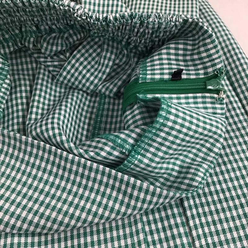 ナイスクラップ NICE CLAUP スカート ロングスカート ロングスカート タイトスカート スリット M チェック 白 / ホワイト / white X 緑 / グリーン / green レディース USED 古着 中古 10158619