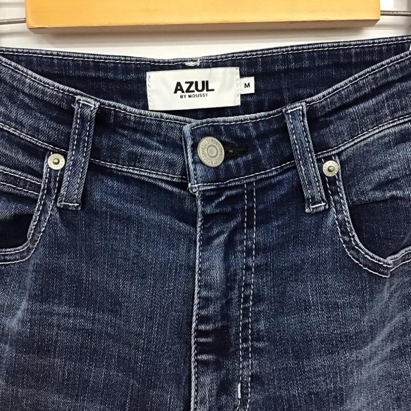アズールバイマウジー AZUL BY MOUSSY パンツ デニム、ジーンズ デニムパンツ スリムパンツ カジュアルパンツ ストレッチパンツ M 無地 インディゴ / インディゴ / Indigo レディース USED 古着 中古 10158624