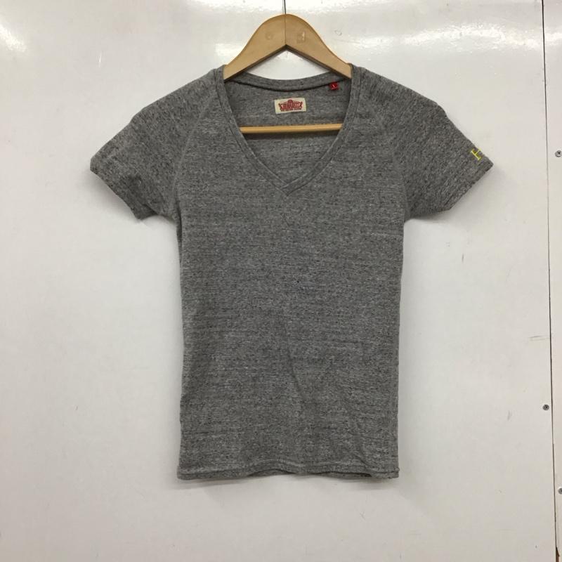 ハリウッドランチマーケット H.R MARKET Tシャツ 半袖 半袖カットソー 無地Tシャツ Vネックカットソー 1 無地 灰 / グレー / gray レディース USED 古着 中古 10158626