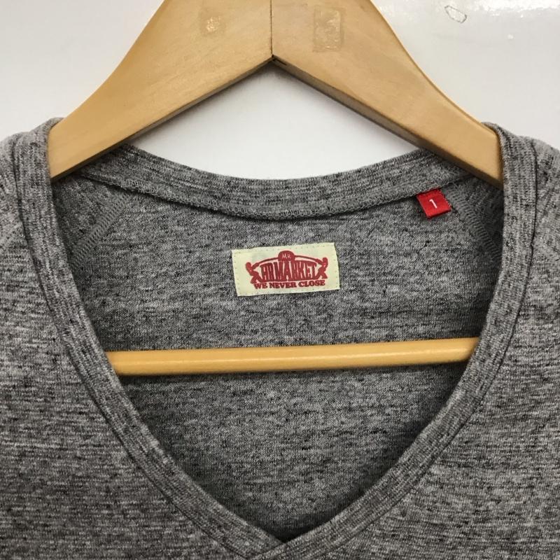 ハリウッドランチマーケット H.R MARKET Tシャツ 半袖 半袖カットソー 無地Tシャツ Vネックカットソー 1 無地 灰 / グレー / gray レディース USED 古着 中古 10158626