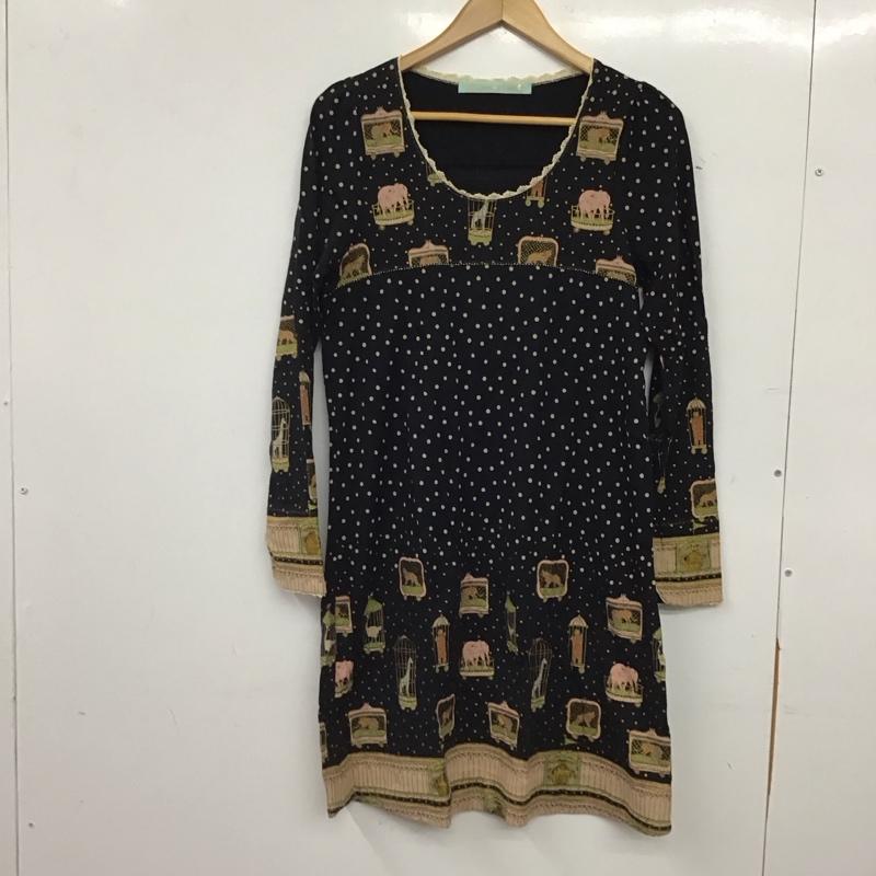 シェリーラファム cherir la femme ワンピース ひざ丈スカート 長袖ロングワンピース タイトスカート M プリント マルチカラー / マルチカラー / multicolor レディース USED 古着 中古 10158629