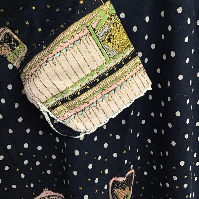シェリーラファム cherir la femme ワンピース ひざ丈スカート 長袖ロングワンピース タイトスカート M プリント マルチカラー / マルチカラー / multicolor レディース USED 古着 中古 10158629