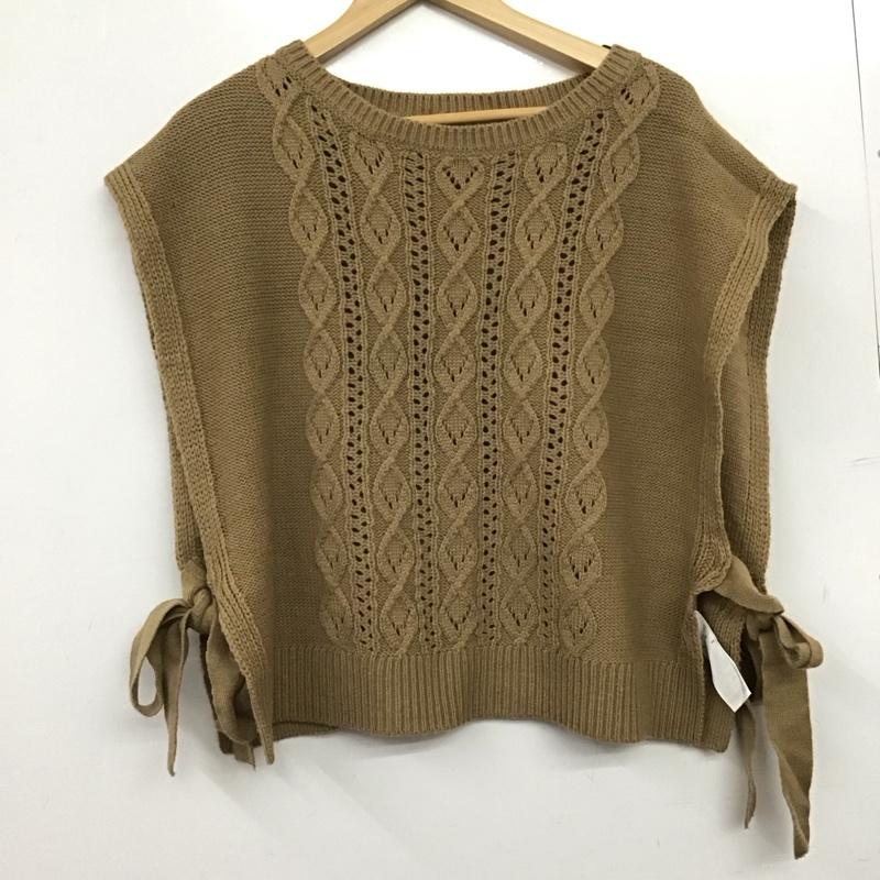 エヘカソポ ehka sopo ベスト ベスト ニットベスト ノースリーブカットソー プルオーバー FREE  ベージュ / ベージュ / beige レディース USED 古着 中古 10158631