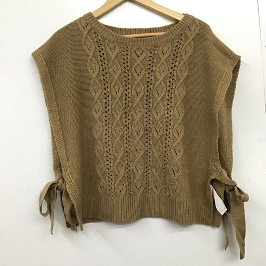 エヘカソポ ehka sopo ベスト ベスト ニットベスト ノースリーブカットソー プルオーバー FREE  ベージュ / ベージュ / beige レディース USED 古着 中古 10158631