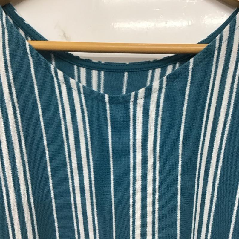レプシィム LEPSIM カットソー 半袖 半袖カットソー プリントTシャツ クルーネックカットソー 34 ストライプ 白 / ホワイト / white X 青 / ブルー / blue レディース USED 古着 中古 10158634