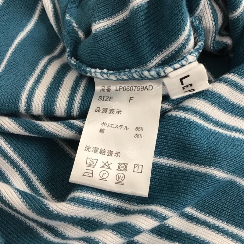 レプシィム LEPSIM カットソー 半袖 半袖カットソー プリントTシャツ クルーネックカットソー 34 ストライプ 白 / ホワイト / white X 青 / ブルー / blue レディース USED 古着 中古 10158634