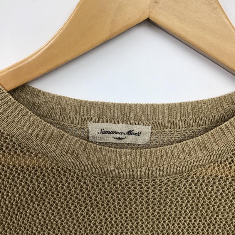 サマンサモスモス Samansa Mos2 カットソー 半袖 半袖カットソー プリントTシャツ クルーネックカットソー FREE ロゴ、文字 ベージュ / ベージュ / beige レディース USED 古着 中古 10158637