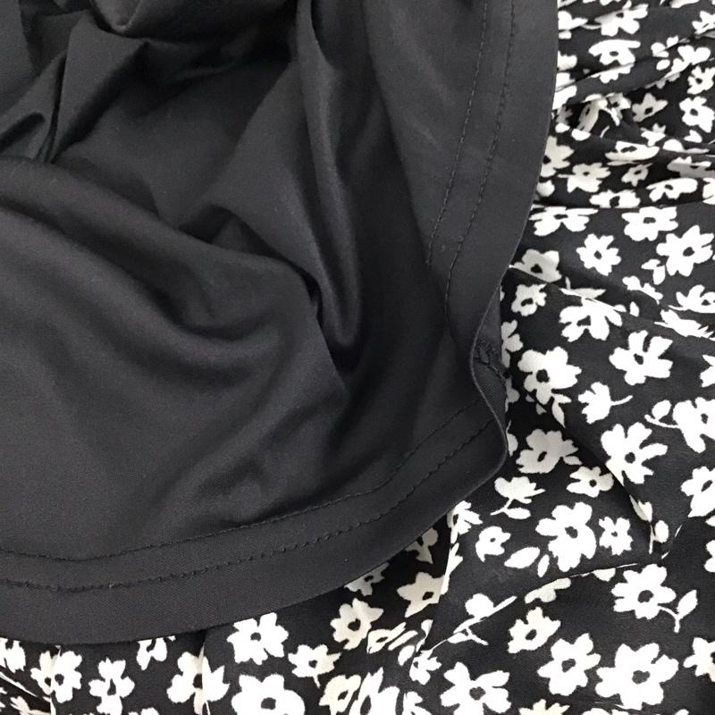 ニコアンド niko and... スカート ロングスカート プリーツスカート ロングスカート プリント 白 / ホワイト / white X 黒 / ブラック / black レディース USED 古着 中古 10158639