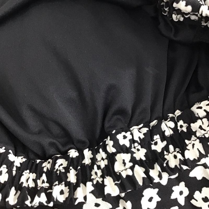ニコアンド niko and... スカート ロングスカート プリーツスカート ロングスカート プリント 白 / ホワイト / white X 黒 / ブラック / black レディース USED 古着 中古 10158639