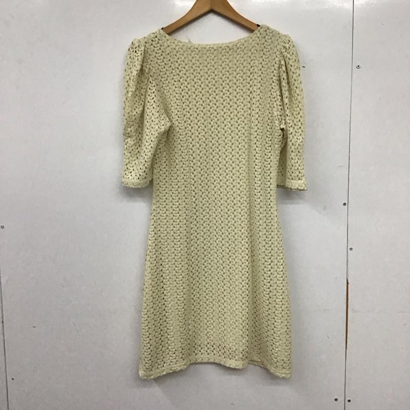 スライ SLY ワンピース ロングスカート 030fsz83-2750 CUTLACEショートワンピース 2 総柄 アイボリー / アイボリー / レディース USED 古着 中古 10158647