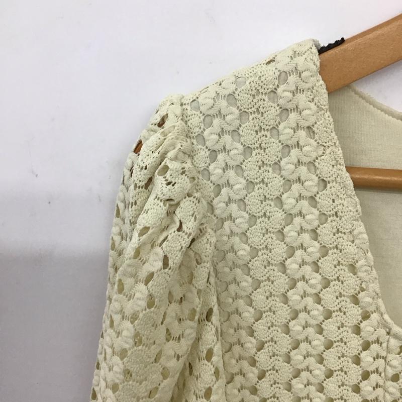 スライ SLY ワンピース ロングスカート 030fsz83-2750 CUTLACEショートワンピース 2 総柄 アイボリー / アイボリー / レディース USED 古着 中古 10158647