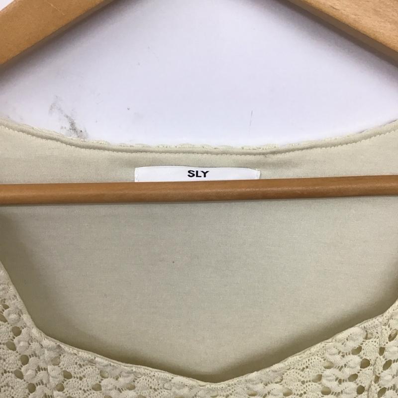 スライ SLY ワンピース ロングスカート 030fsz83-2750 CUTLACEショートワンピース 2 総柄 アイボリー / アイボリー / レディース USED 古着 中古 10158647