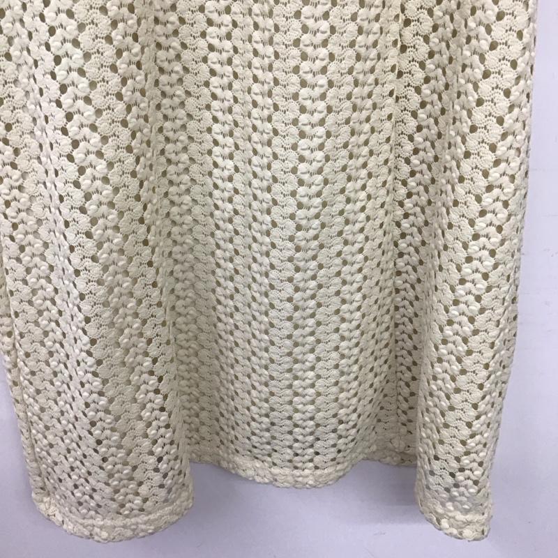 スライ SLY ワンピース ロングスカート 030fsz83-2750 CUTLACEショートワンピース 2 総柄 アイボリー / アイボリー / レディース USED 古着 中古 10158647