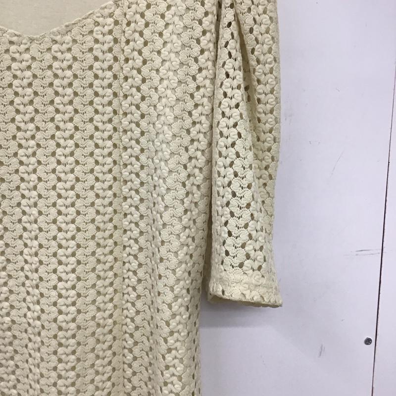 スライ SLY ワンピース ロングスカート 030fsz83-2750 CUTLACEショートワンピース 2 総柄 アイボリー / アイボリー / レディース USED 古着 中古 10158647