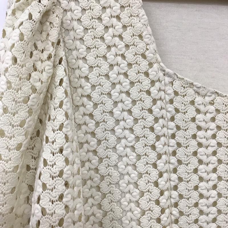 スライ SLY ワンピース ロングスカート 030fsz83-2750 CUTLACEショートワンピース 2 総柄 アイボリー / アイボリー / レディース USED 古着 中古 10158647