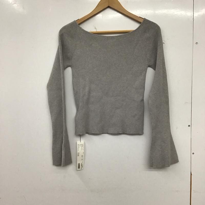 ヘザー Heather ニット、セーター 長袖 2wayフレアリブニット FREE 無地 灰 / グレー / gray レディース USED 古着 中古 10158649