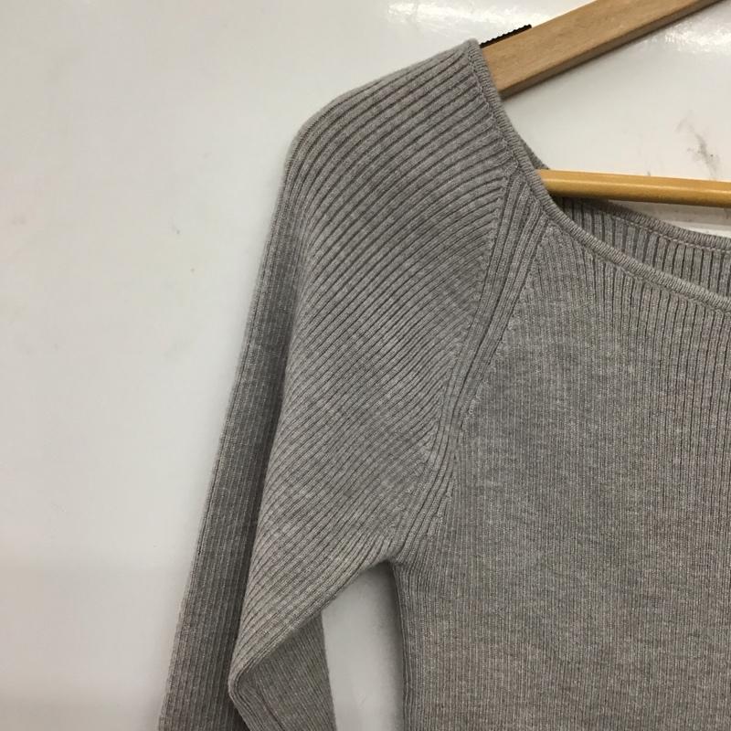 ヘザー Heather ニット、セーター 長袖 2wayフレアリブニット FREE 無地 灰 / グレー / gray レディース USED 古着 中古 10158649