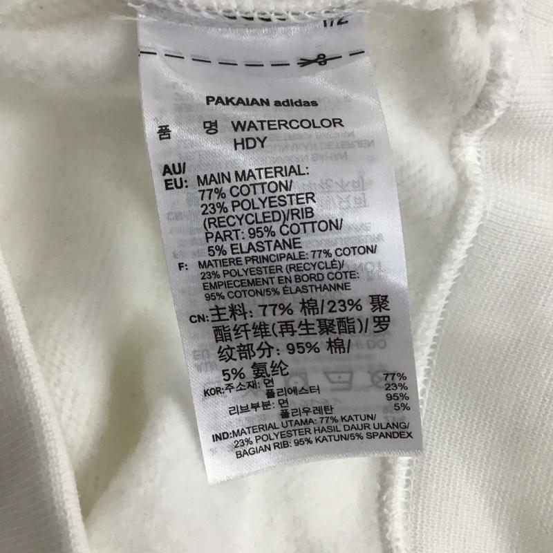 アディダス adidas パーカー 長袖 長袖パーカー プルオーバーパーカー スウェット XS プリント 白 / ホワイト / white レディース USED 古着 中古 10158651