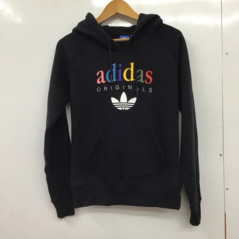 アディダスオリジナルス adidas originals パーカー 長袖 長袖パーカー プルオーバーパーカー スウェット M ロゴ、文字 黒 / ブラック / black レディース USED 古着 中古 10158652