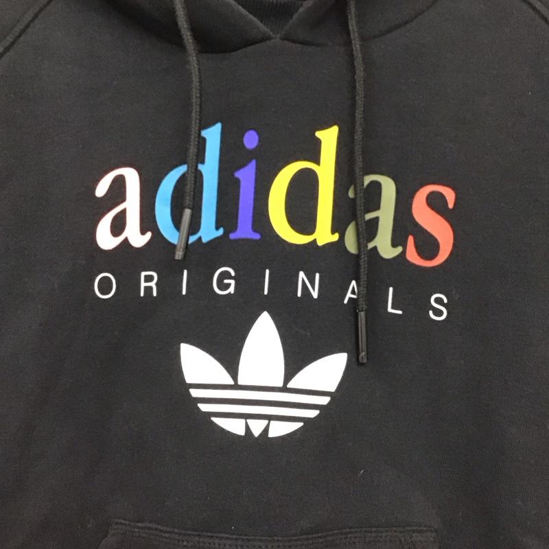 アディダスオリジナルス adidas originals パーカー 長袖 長袖パーカー プルオーバーパーカー スウェット M ロゴ、文字 黒 / ブラック / black レディース USED 古着 中古 10158652